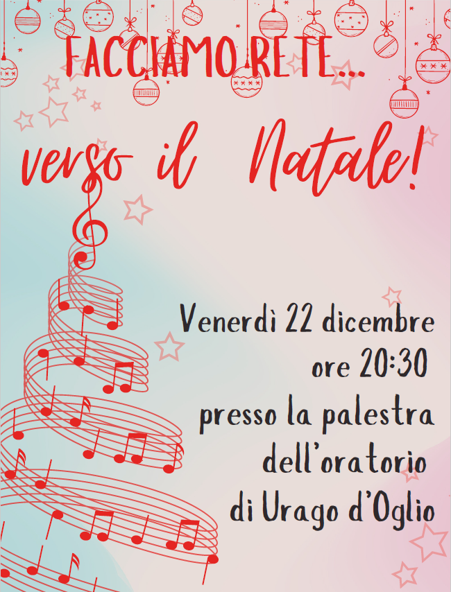 Invito al concerto di Natale di Urago primaria